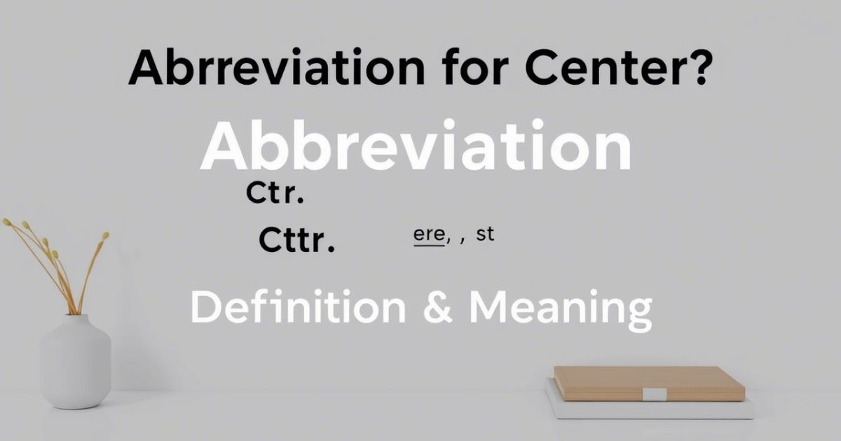 Abbreviation for