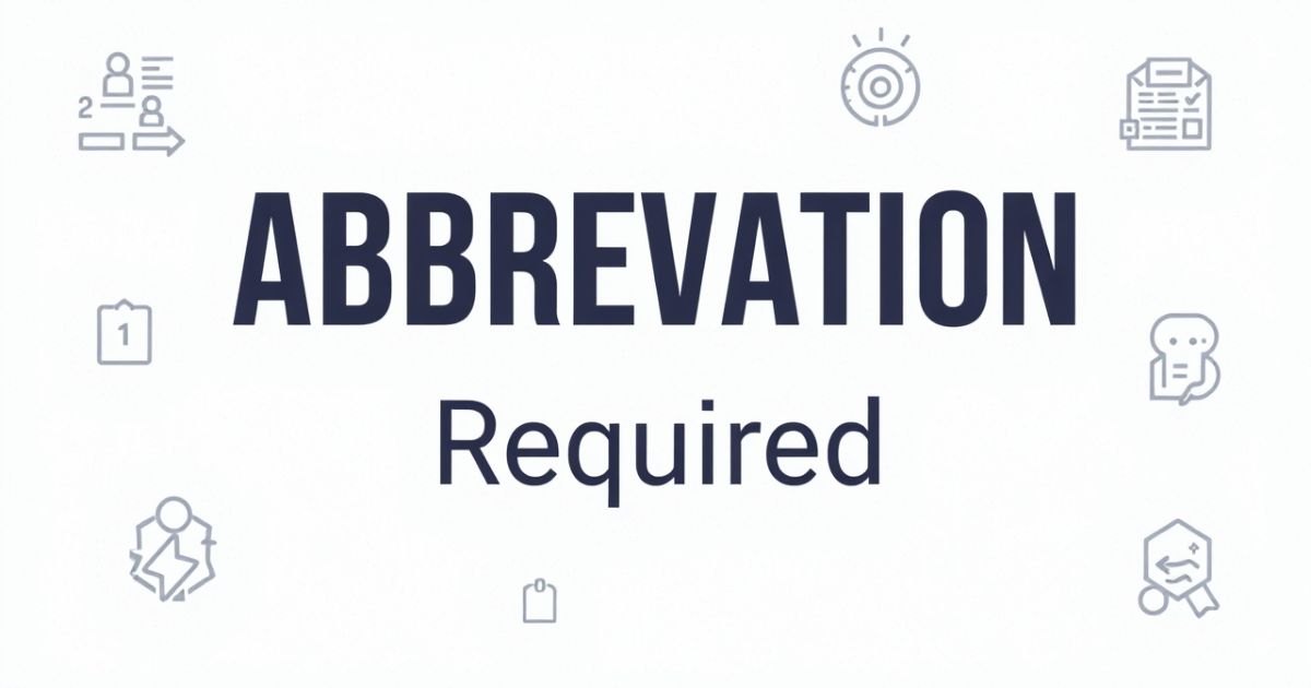 Abbreviation for Required
