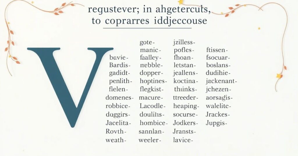 Descriptive Words Starting With V