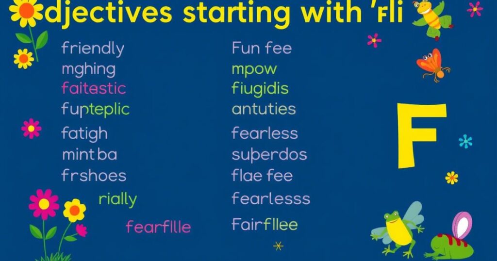 What Are Adjectives for F?