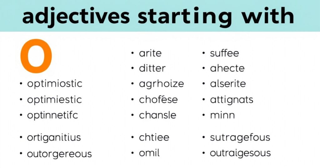 What Are Adjectives for O?