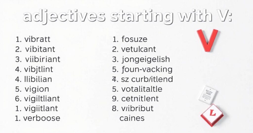 What Are Adjectives for V?