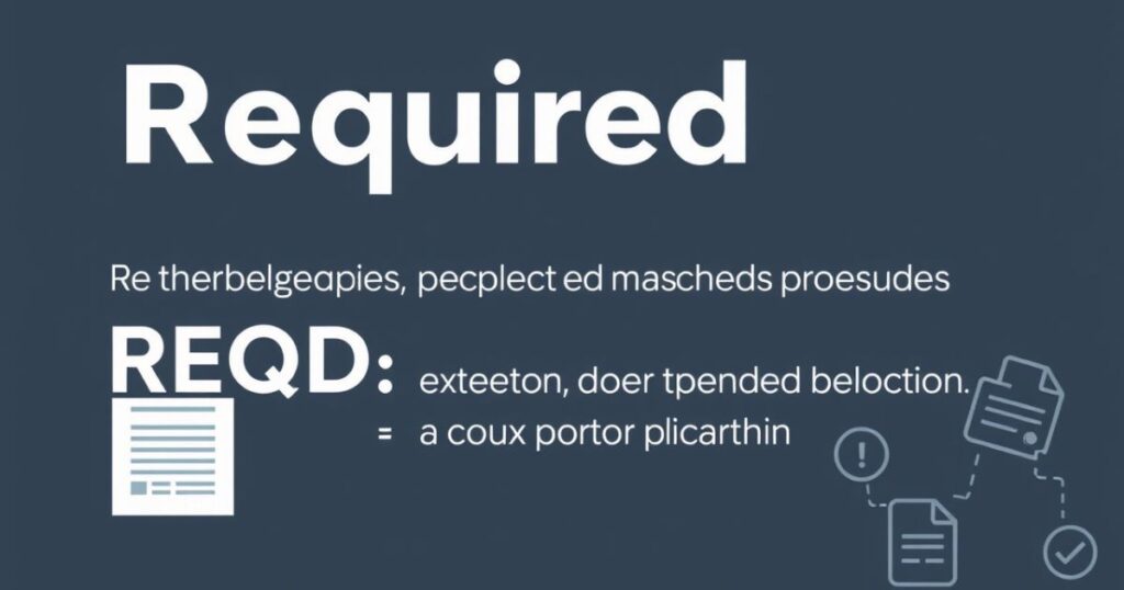 What is the Abbreviation for Required?