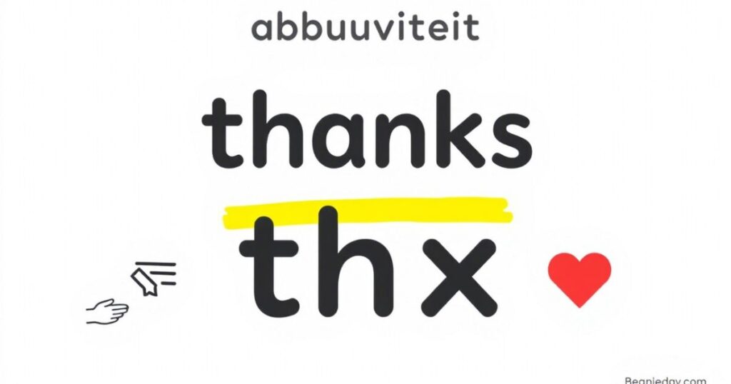 What is the Abbreviation for Thanks?