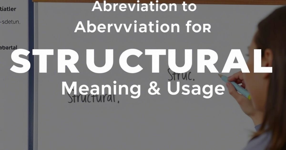 Abbreviation for Structural