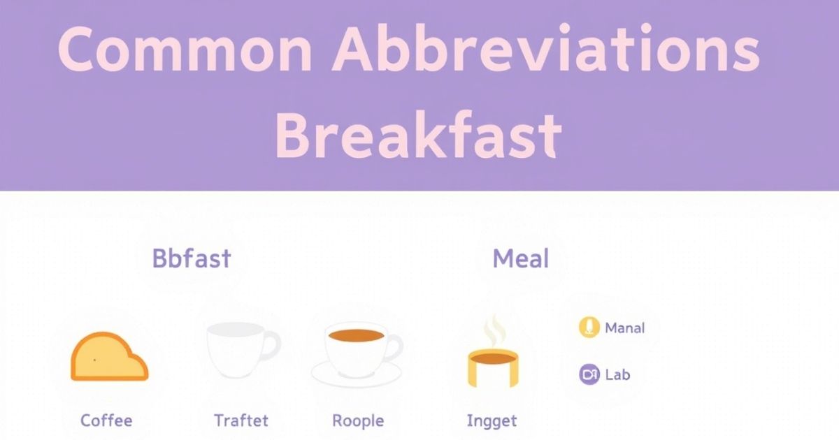 Abbreviation for Breakfast