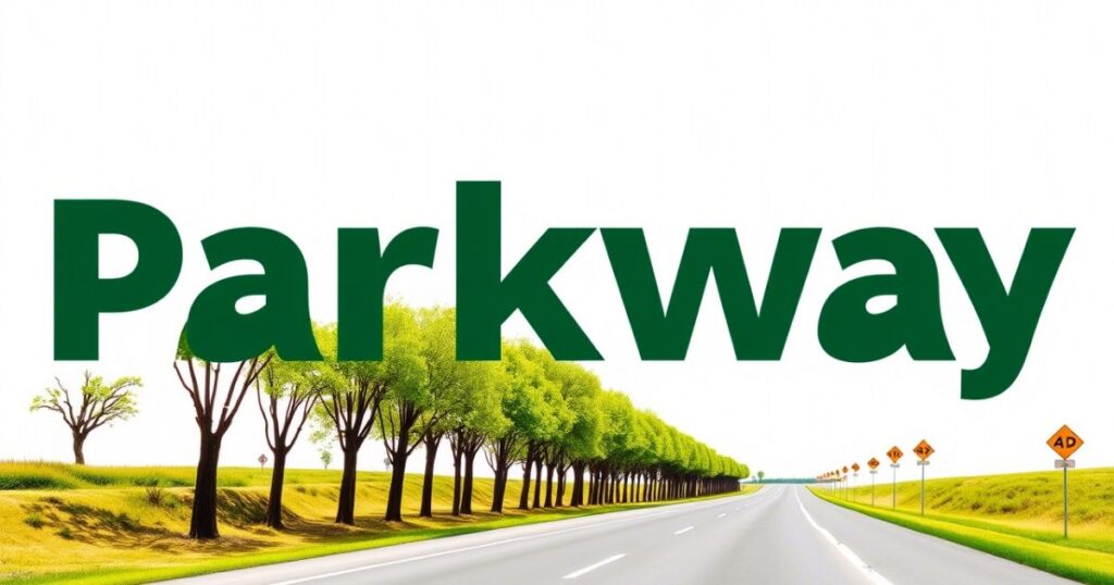 Example of the Word and Abbreviation for Parkway