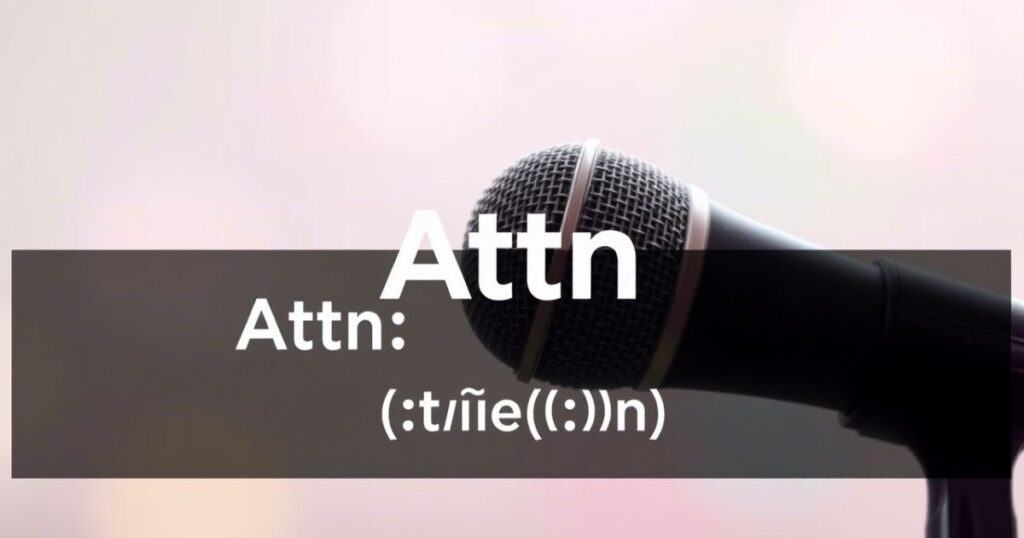 How to Pronounce Abbreviation for Attention