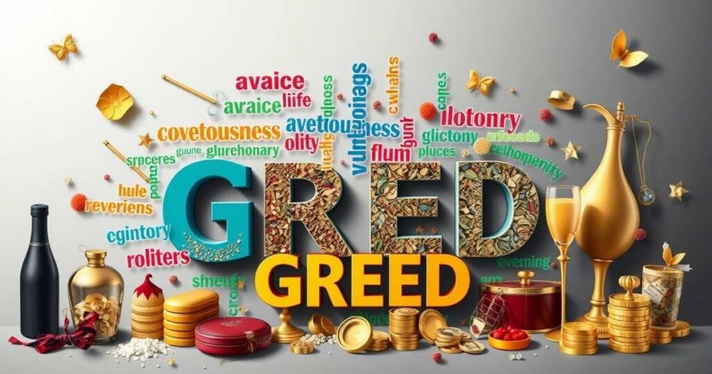 Synonyms and Antonyms for Greed