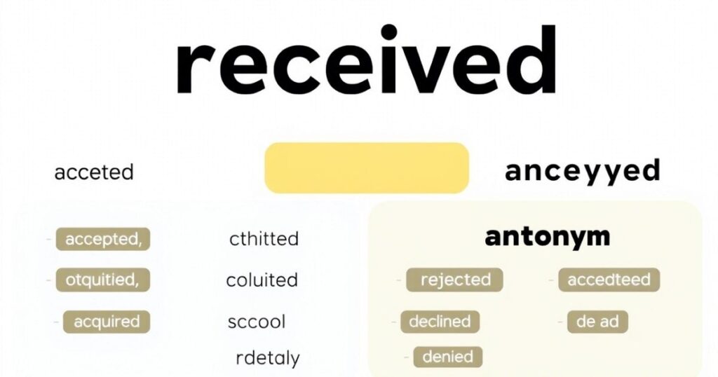 Synonyms and Antonyms for Received