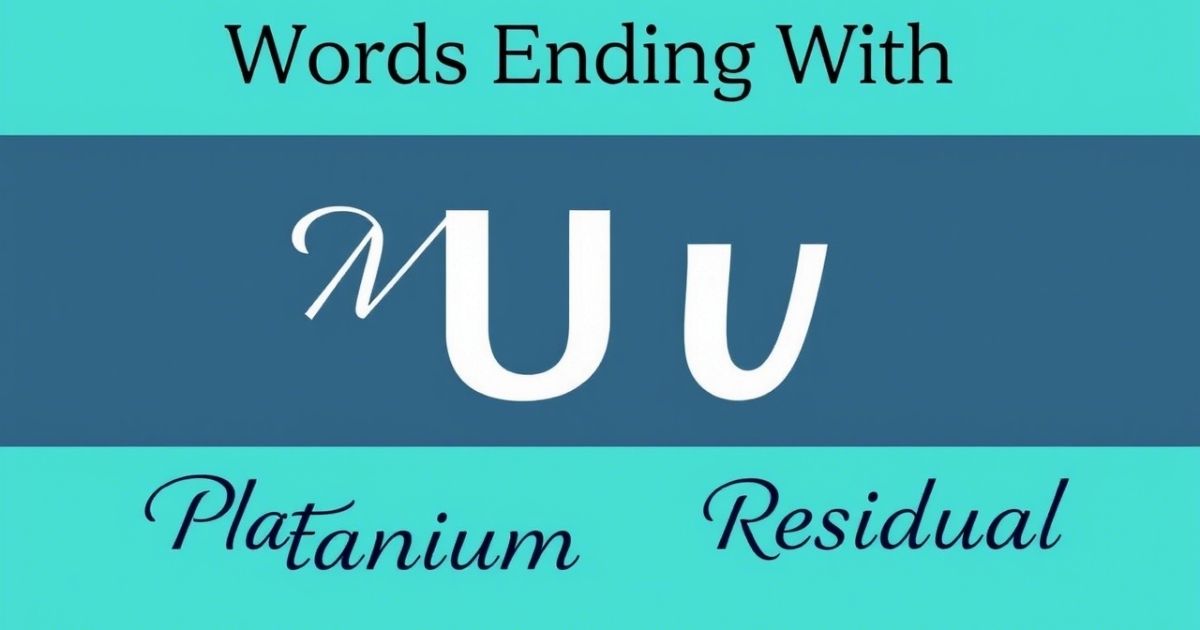 Words Ending