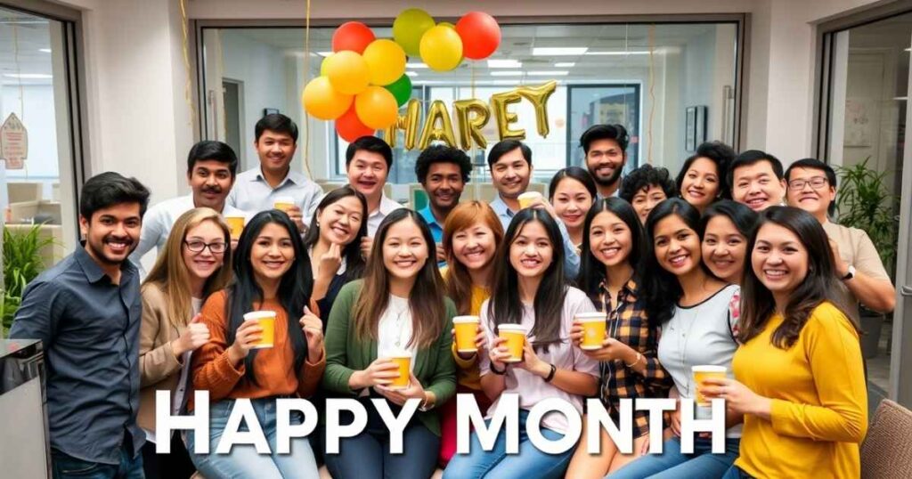 Light Hearted and Positive New Month Greetings of colleagues 
